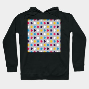 Poly Pride Hearts (New Colors) - Minimalist - Pattern - GRY Hoodie